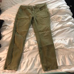 Green jeans free people barely worn